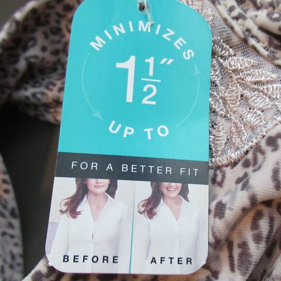 Bali Women's Seamless Underwire Minimizer Bra, Rosewood Animal Print, 40D - Picture 5 of 6